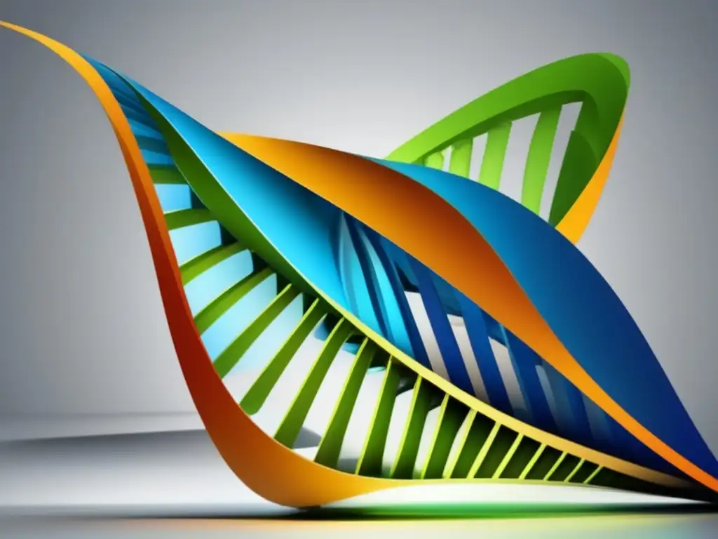 Conceptos fundamentales de Ingeniería Genética: Red intrincada de líneas azules y verdes simbolizando el ADN y su complejidad