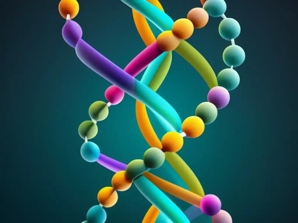 Descubriendo la farmacología moderna: imagen abstracta de ADN entrelazado, representando la complejidad del diseño de fármacos