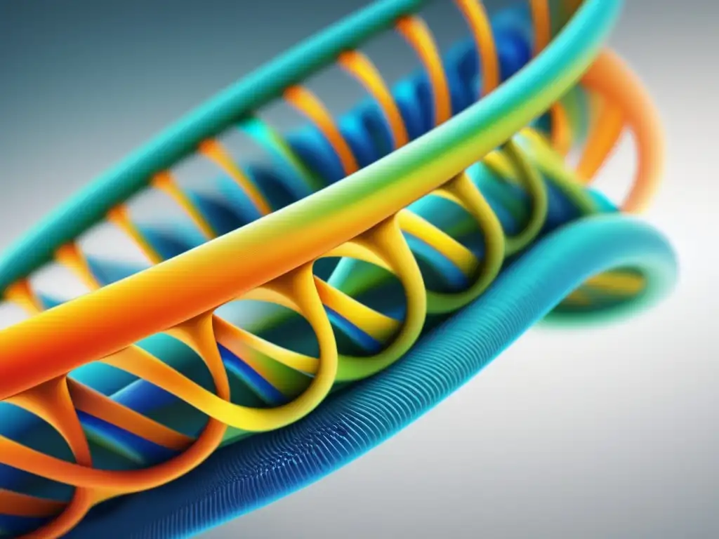 Influencia genética en obesidad: ADN abstracto y colorido representa el código genético y su papel en la propensión a la obesidad