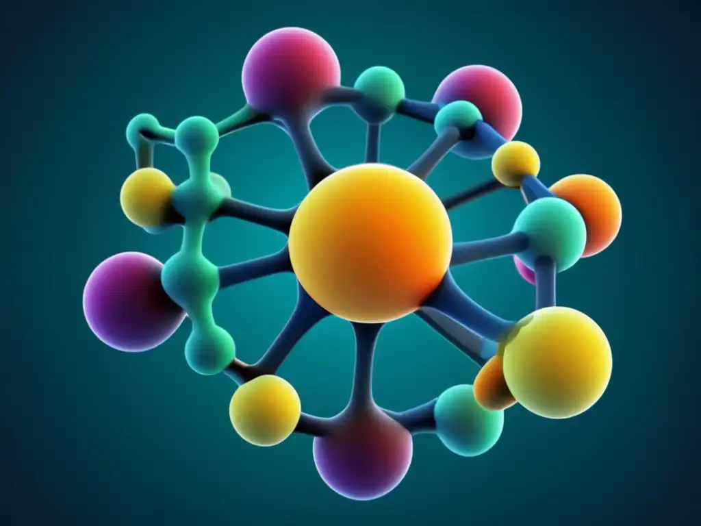 Importancia Alcaloides en Química Orgánica: imagen 8k detallada de una representación minimalista y abstracta de alcaloides, con red intrincada y colores llamativos