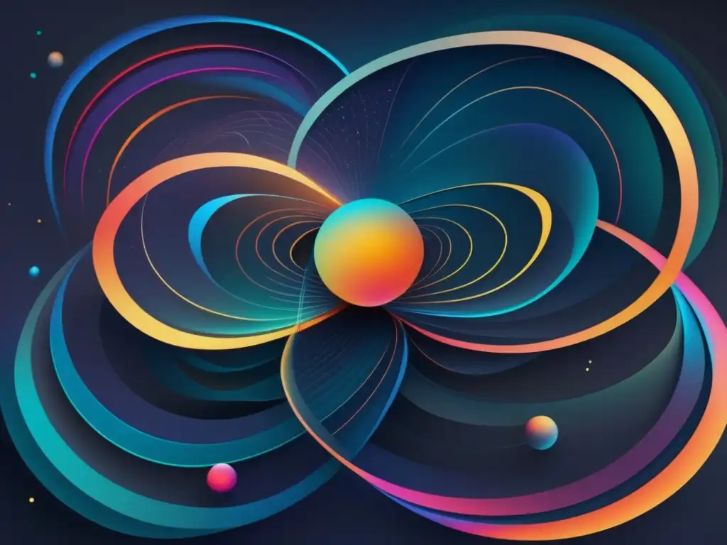 Análisis cuántico de datos: complejidad y elegancia Tecnologías cuánticas en análisis de datos: imagen abstracta de análisis de datos cuánticos con colores vibrantes y formas geométricas