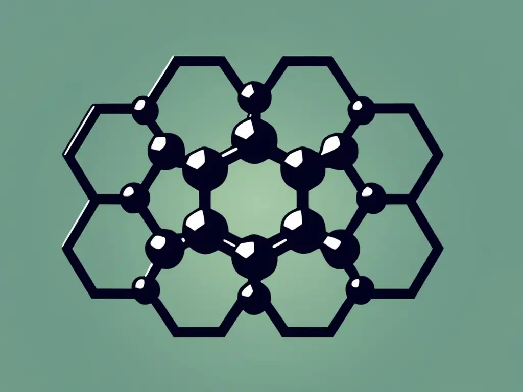 Estructura elegante del anillo de benceno, símbolo icónico de compuestos aromáticos en química orgánica