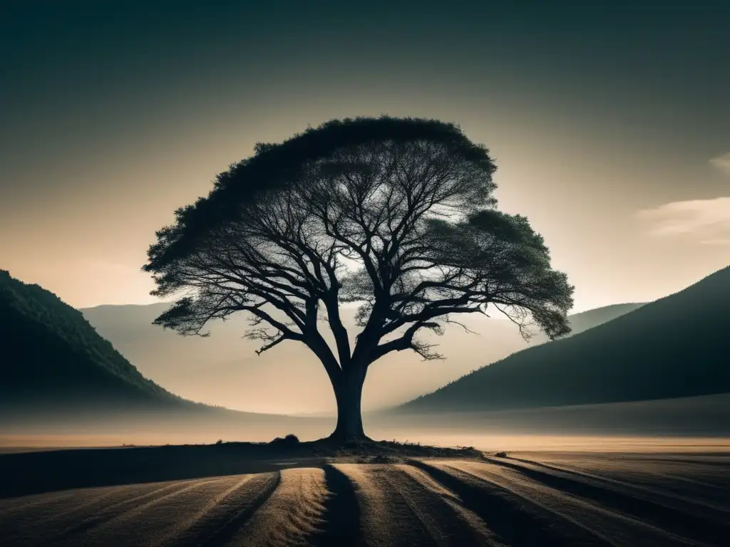 Árbol solitario en paisaje deforestado: Importancia de la conservación de especies