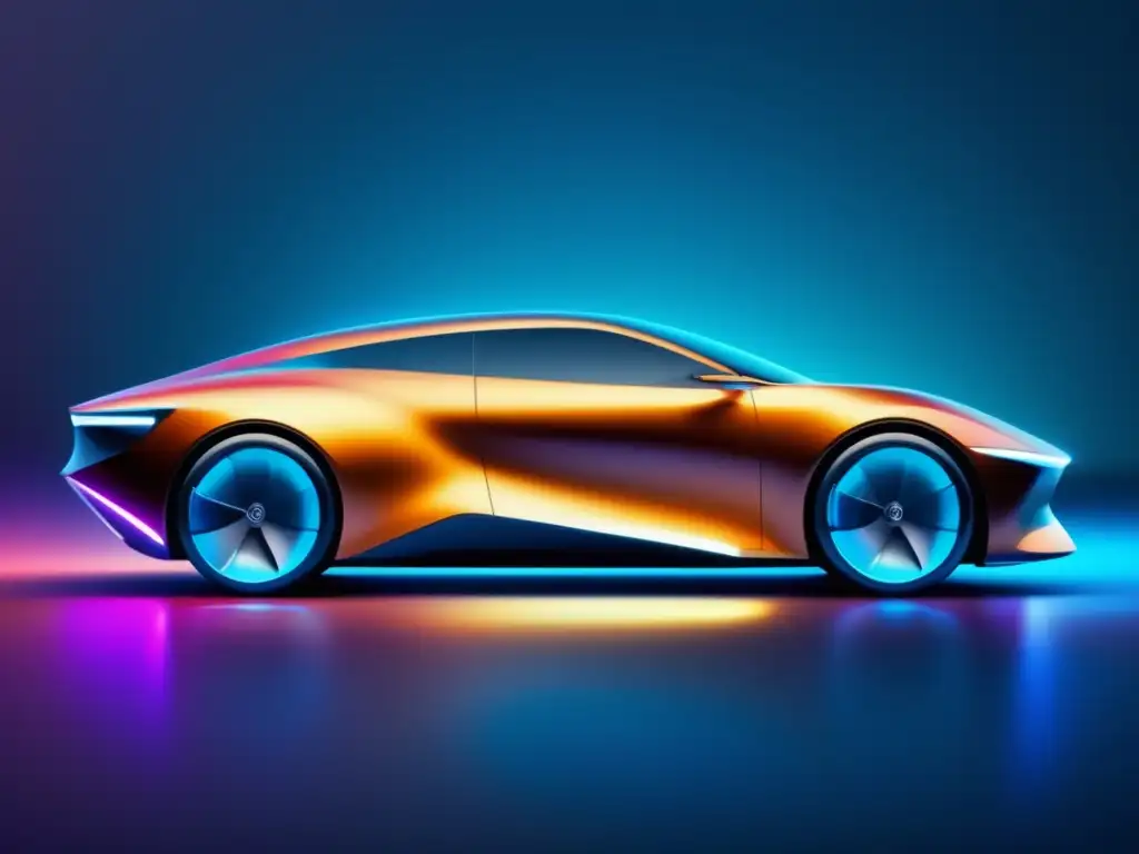 Coche futurista con nanotecnología Auto futurista con nanotecnología aplicada en su diseño