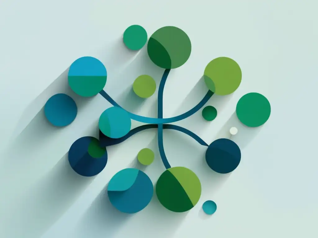 Importancia de la biomedicina en geriatría: geometría abstracta que simboliza avances, eficiencia e impacto positivo en la vida de los mayores