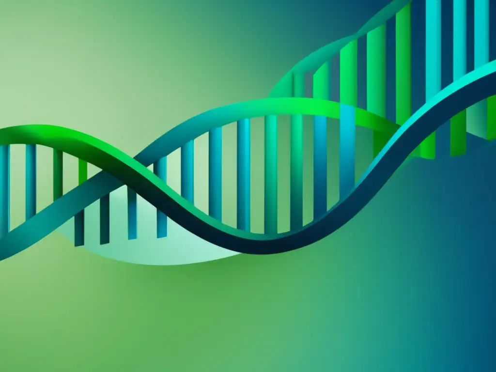 Estructura de ADN en formas geométricas Avances en diagnósticos médicos con biomedicina: imagen abstracta de estructura de ADN con formas geométricas en azul y verde