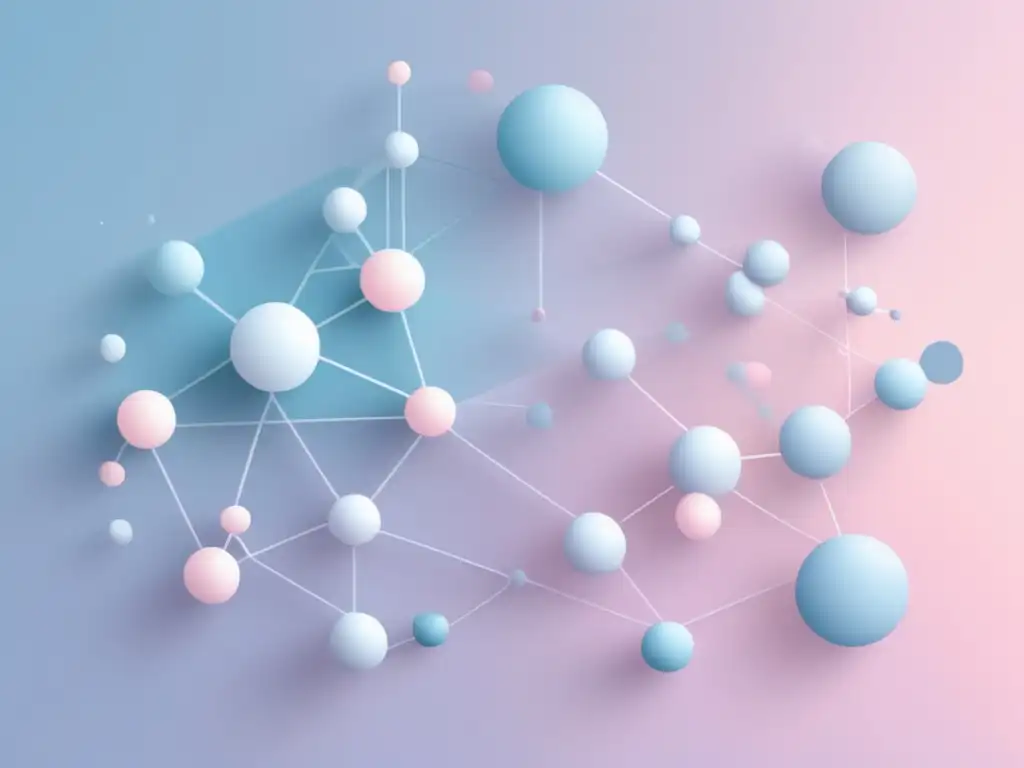 Bioinformática en la Medicina Moderna: Red interconectada de nodos representando innovación y colaboración en análisis de datos