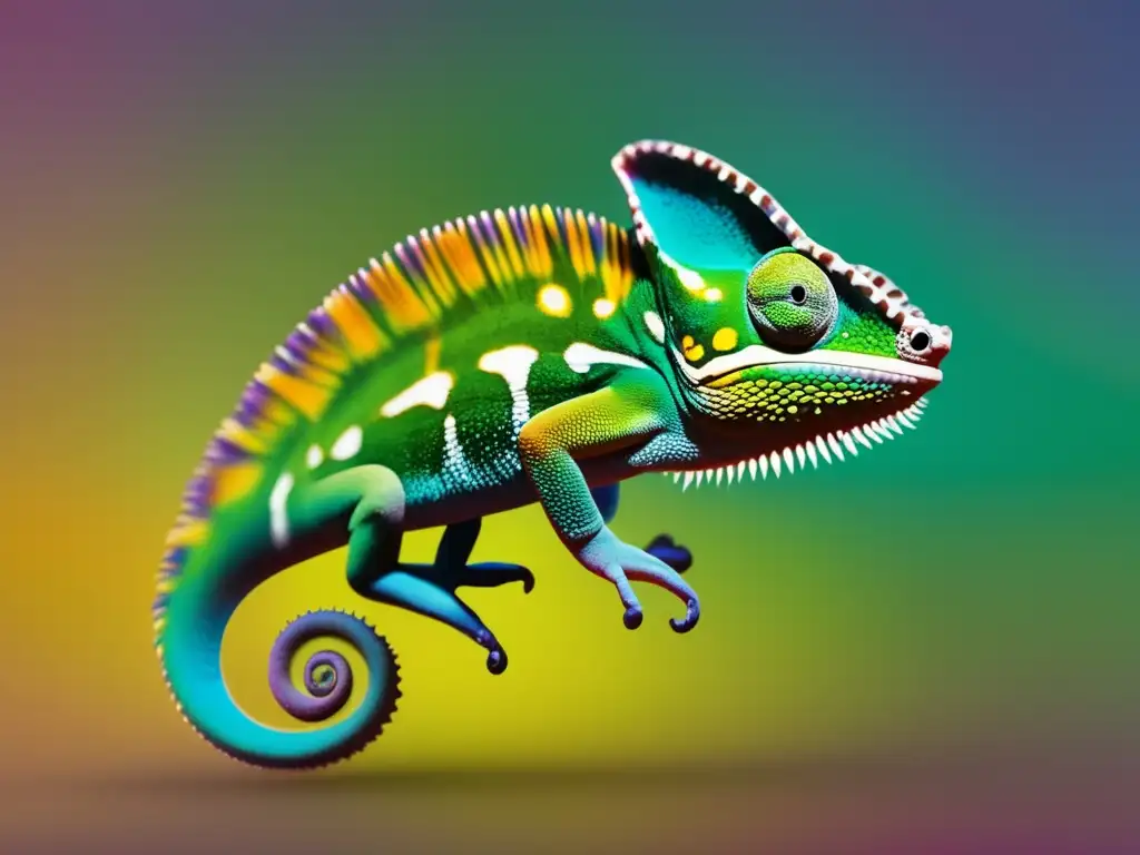 Chameleon camuflaje y adaptación de animales al entorno