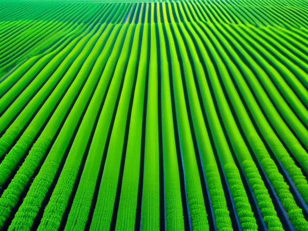 Campo de cultivos modificados genéticamente Impacto de la ingeniería genética en la crisis alimentaria -