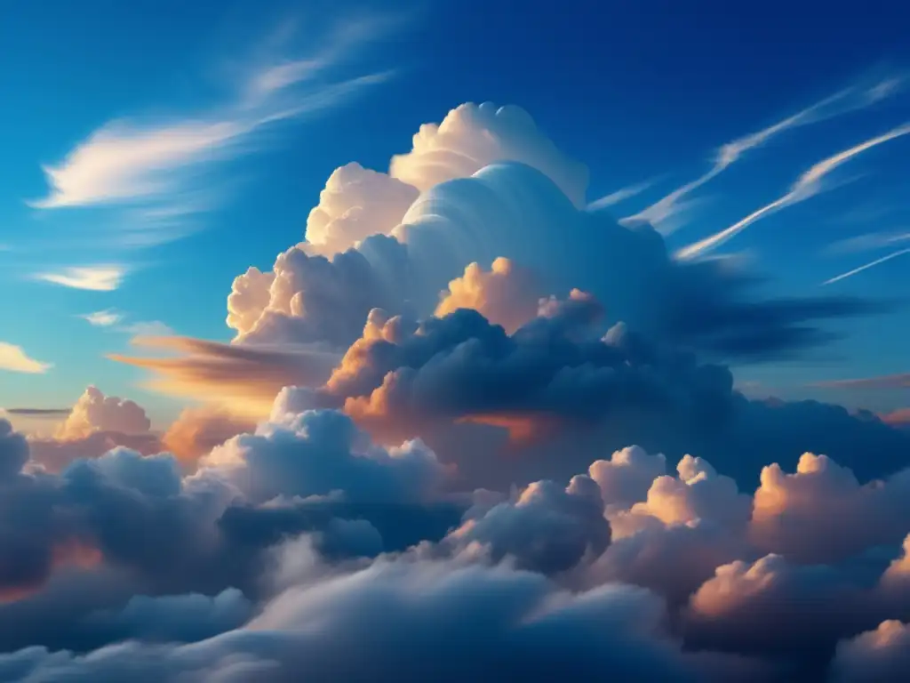 Significado y formación de las nubes en imagen detallada 8k del ciclo de nubes #SEO