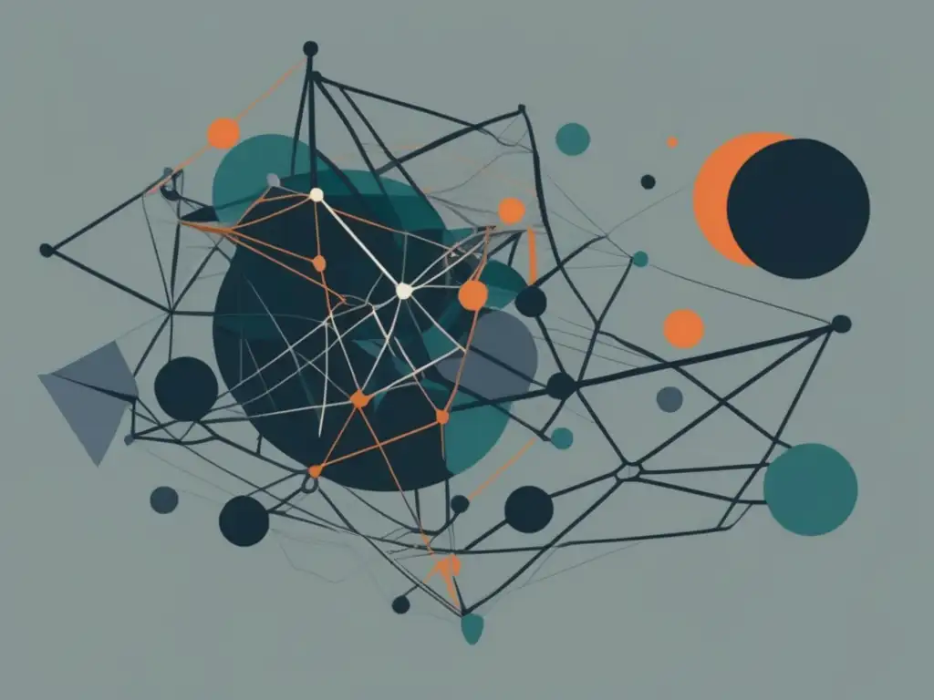 Tangled web of interconnected lines and shapes representing societal conflicts - Soluciones científicas para conflictos sociales