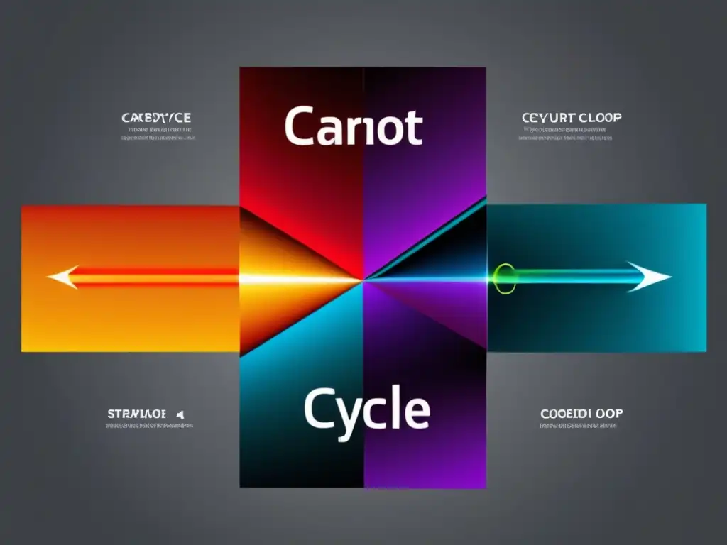 Ciclo de Carnot: eficiencia máxima en imagen abstracta y minimalista