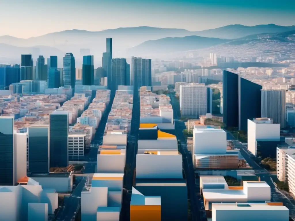 Ciudad Futurista Ciudad futurista con materiales avanzados