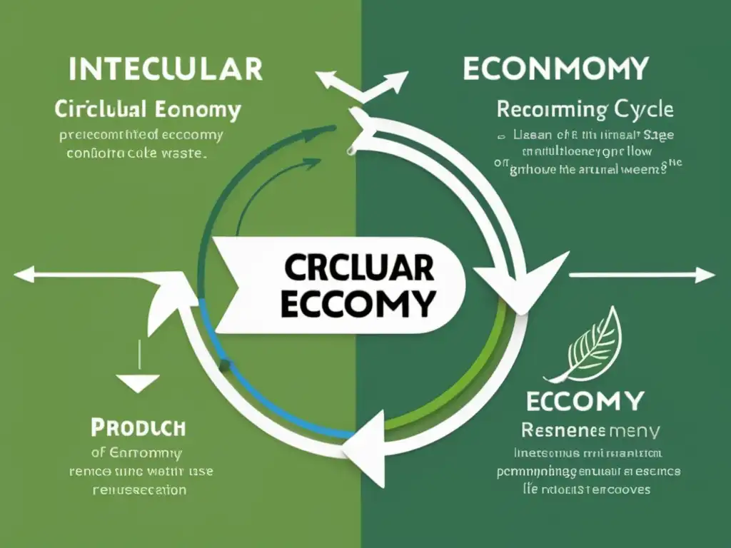 Diferencia economía circular y lineal: ciclo continuo recursos eficientes, mínimo desperdicio