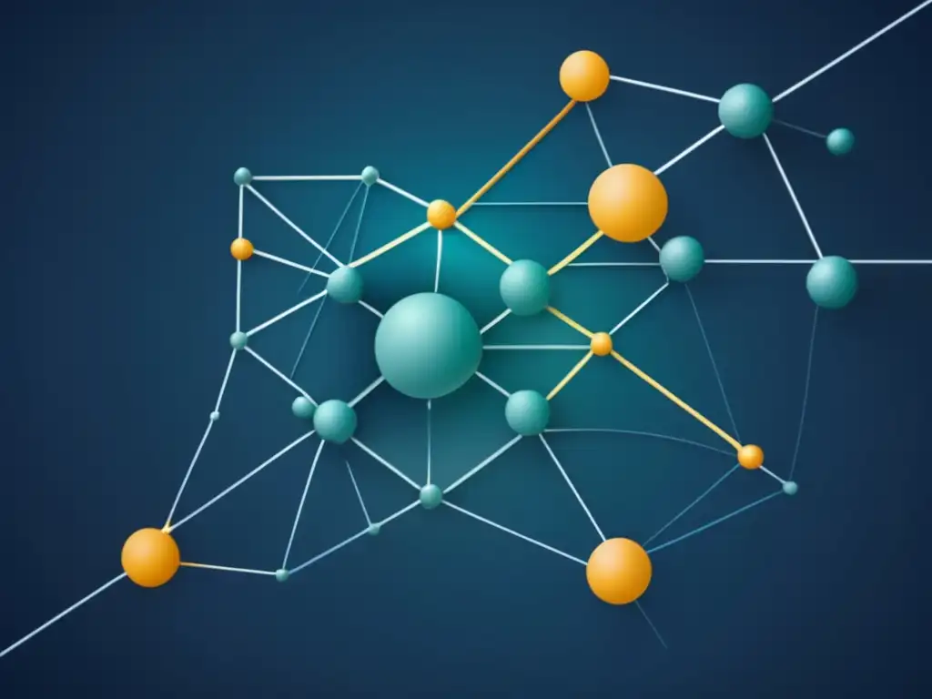 Imagen abstracta y minimalista que representa la complejidad de los sistemas biológicos y su intersección con la biofísica cuántica