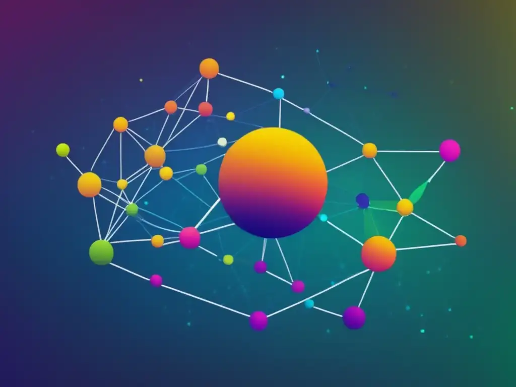 Red de nodos interconectados en ciencia de datos de biología del comportamiento