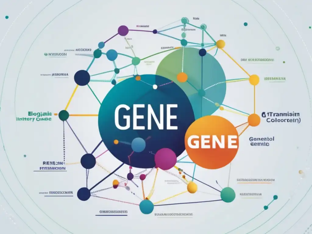 Importancia de la transcriptómica en genética: imagen abstracta que muestra la complejidad de la expresión génica y sus procesos