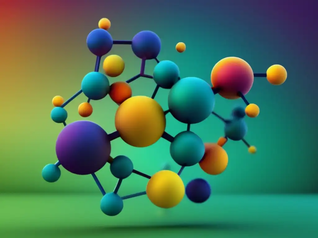 Representación abstracta y minimalista de los Grupos Funcionales en Química Orgánica, con moléculas superpuestas y entrelazadas