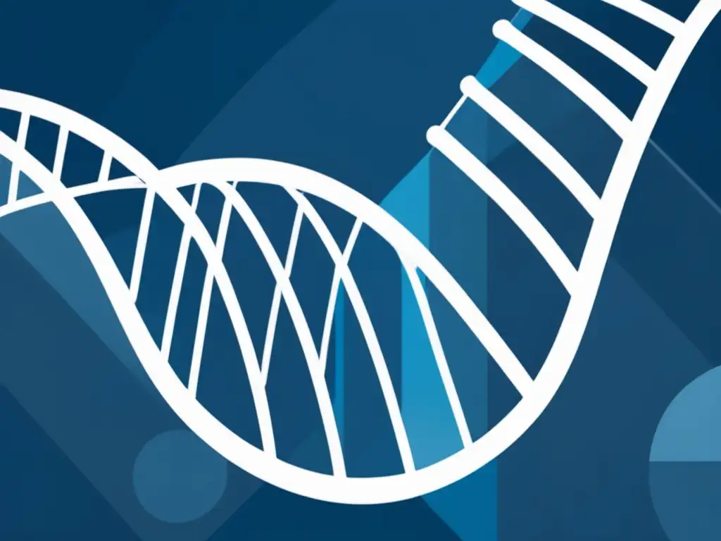 Importancia ciencia en política: ADN abstracto azul y blanco, simbolizando evidencia y políticas basadas en ciencia