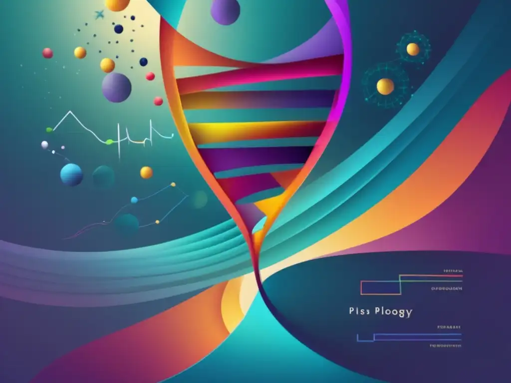 Física Biológica para comprender la vida: DNA vibrante y ondas físicas en imagen abstracta