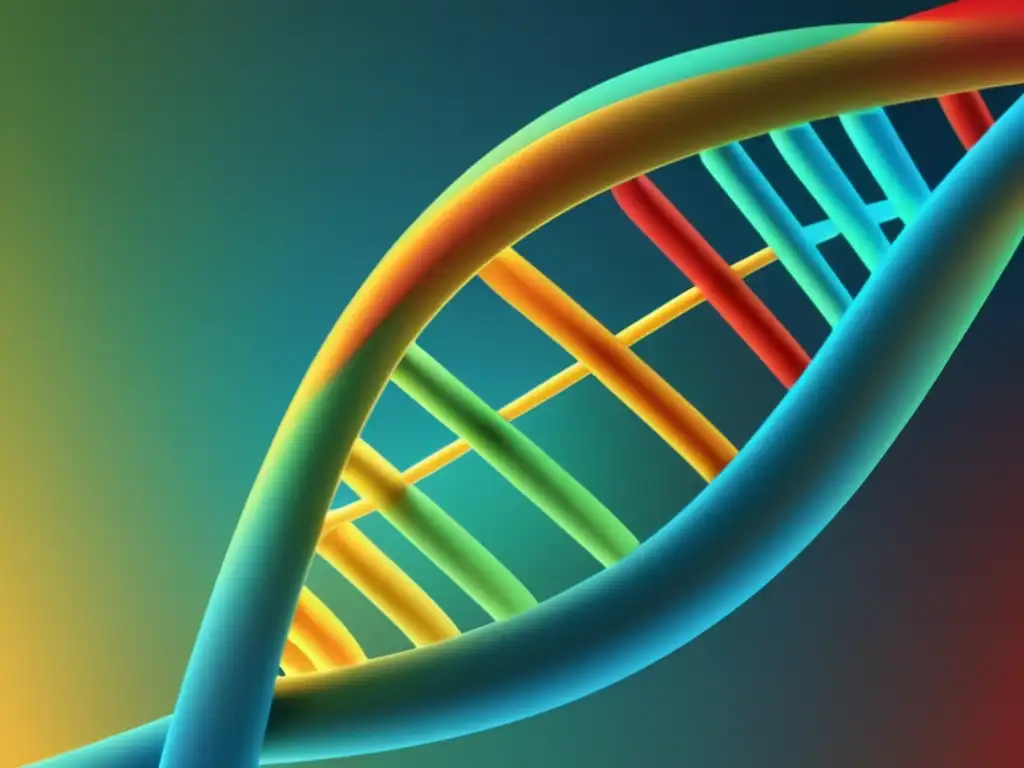 Importancia de Transcriptómica y Proteómica en Genómica: Imagen abstracta con ADN y estructura proteica