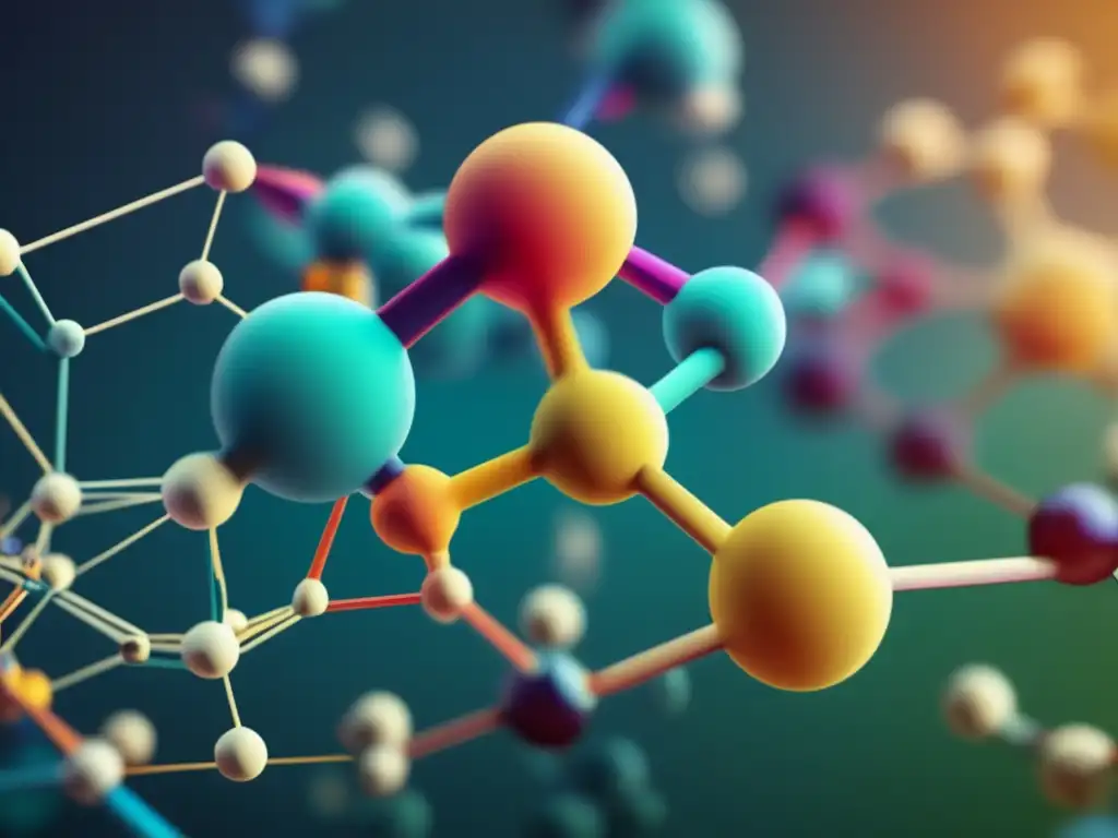 Importancia Química Orgánica en Genética: Red vívida de líneas y formas simbolizando la conexión entre ambos campos