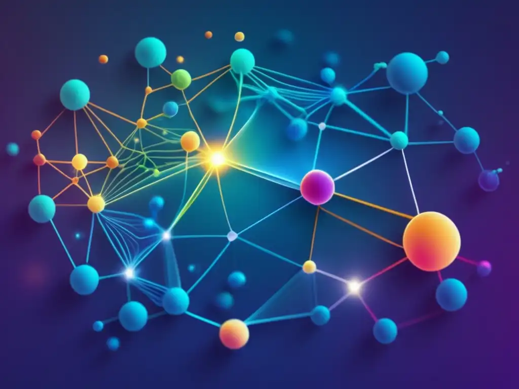 Conexiones fotoquímica biología: red abstracta de líneas y formas vibrantes que representan la interacción entre la luz y los sistemas biológicos