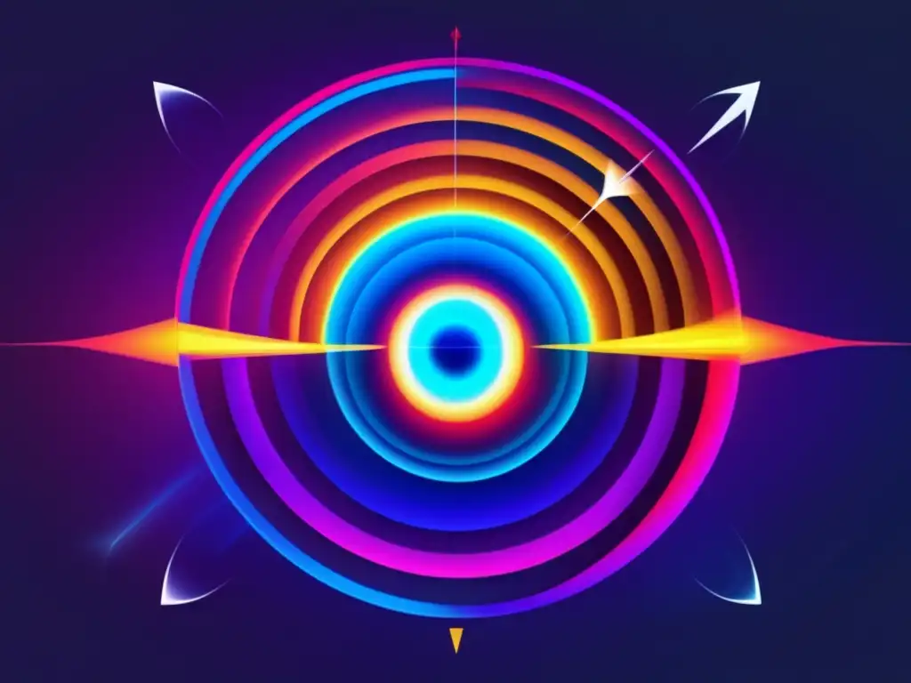 Relación entre física del plasma y relatividad: imagen abstracta minimalista que muestra la contracción de Lorentz y el efecto Doppler relativista