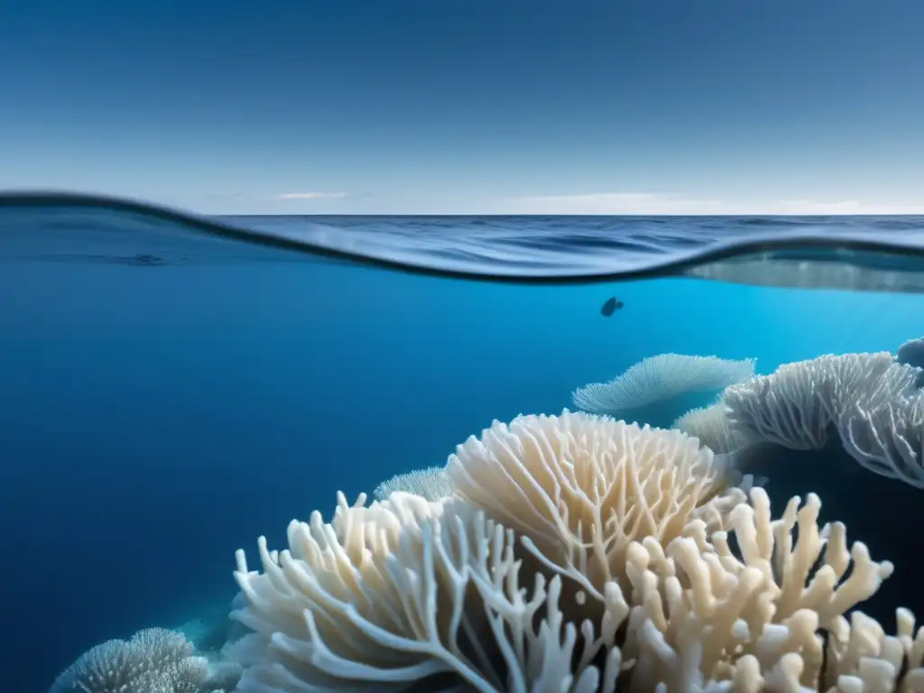 Conexiones entre ecología marina y cambio climático: imagen abstracta que muestra la delicada relación entre el océano y el clima