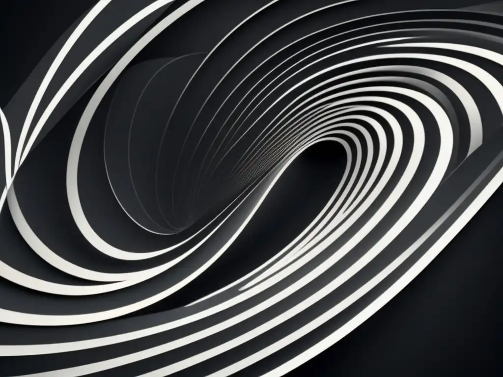 Imagen fascinante de geometría curva inspirada en Relatividad General