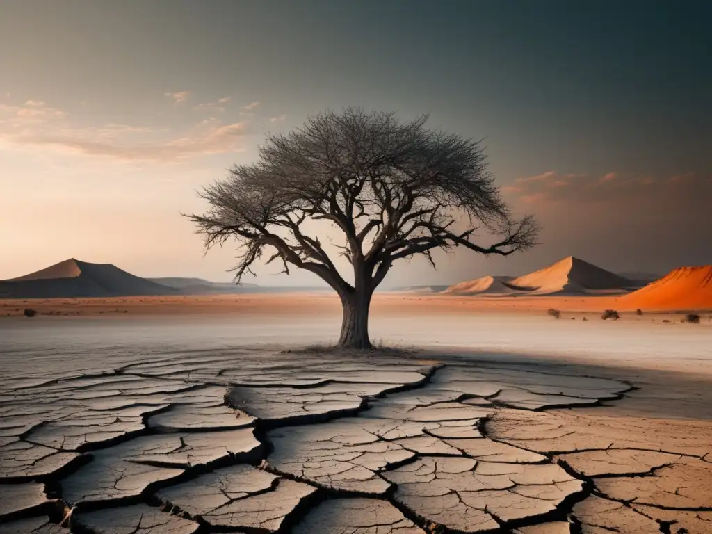 Paisaje desolado: importancia reducir emisiones cambio climático