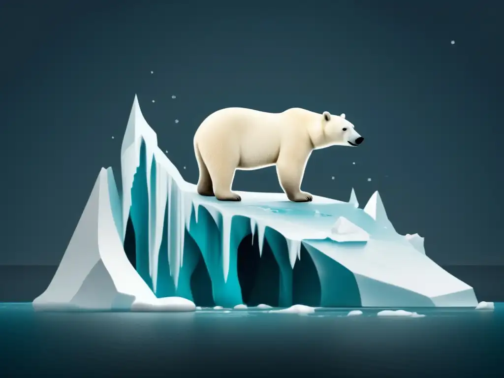 Urgencia de frenar el cambio climático: imagen impactante del oso polar solitario en iceberg derritiéndose