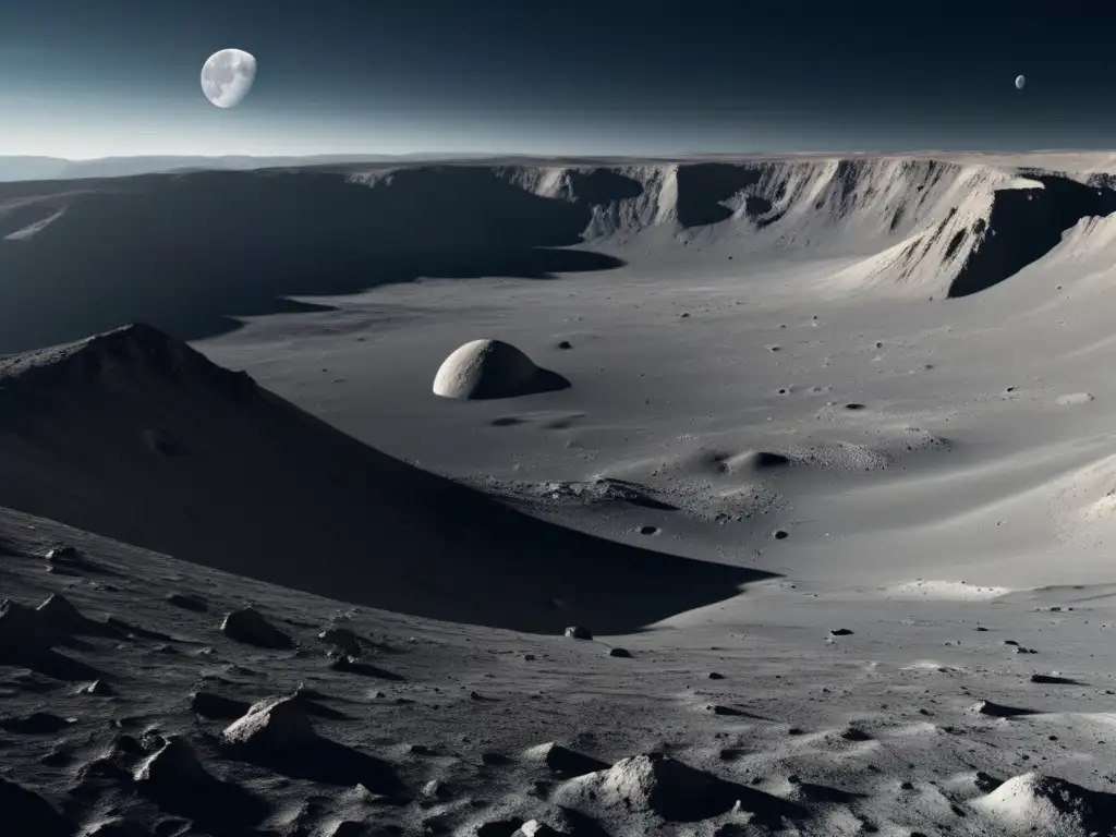 Paisaje lunar en alta definición: evolución exploración planetaria carrera espacial