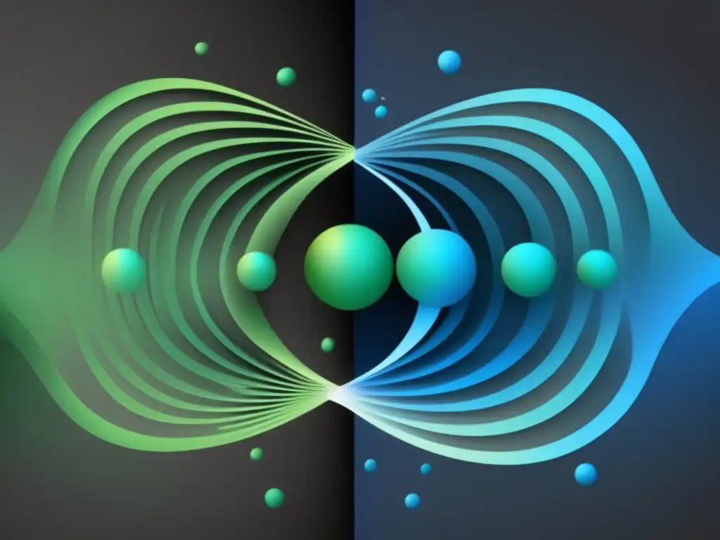 Dualidad onda-partícula en física cuántica: representación visual de la conexión entre ondas y partículas