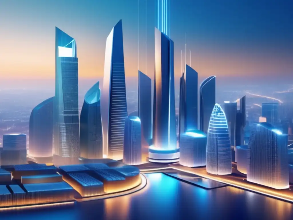 Edificios futuristas en una ciudad inteligente Importancia de materiales avanzados en ciudades inteligentes