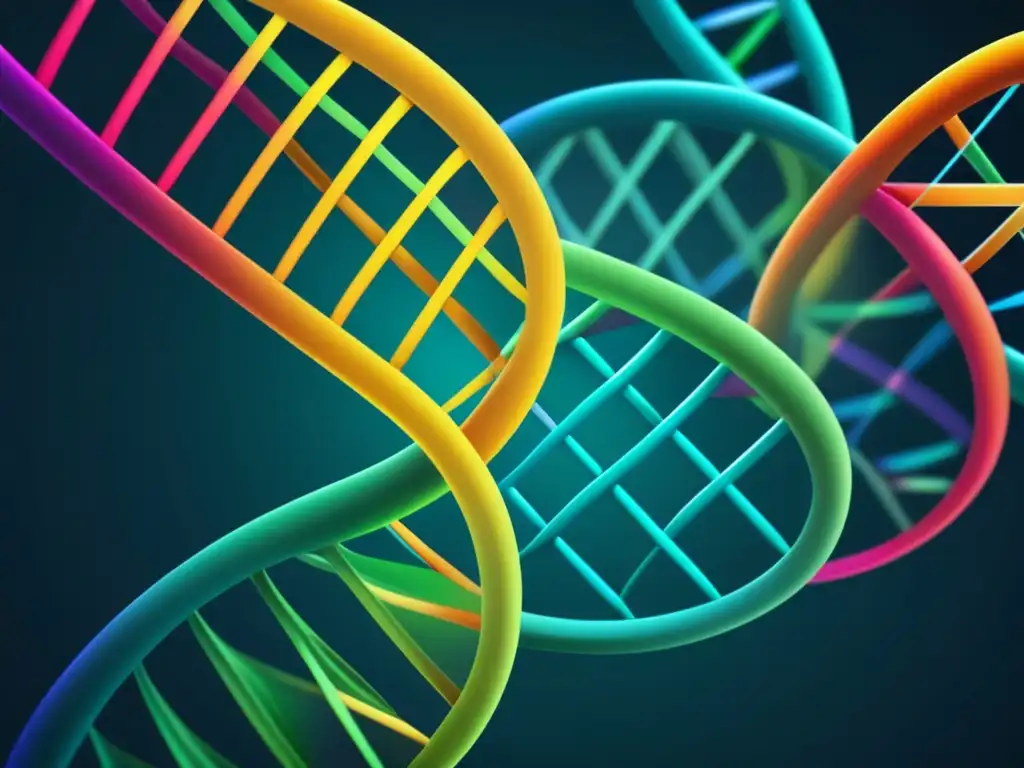 Intrincado ADN - Modificaciones genéticas - Patrón científico - Ingeniería genética - Bioseguridad -
