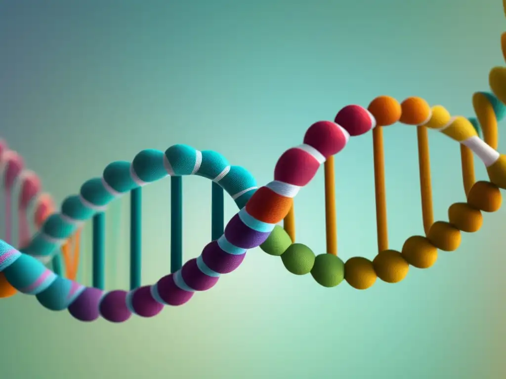 Imagen de genes y predisposiciones genéticas en enfermedades con hilos coloridos entrelazados