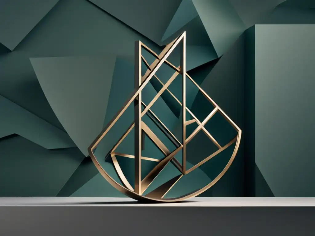 Relación Geometría Euclidiana y arte: Escultura abstracta y minimalista con formas geométricas