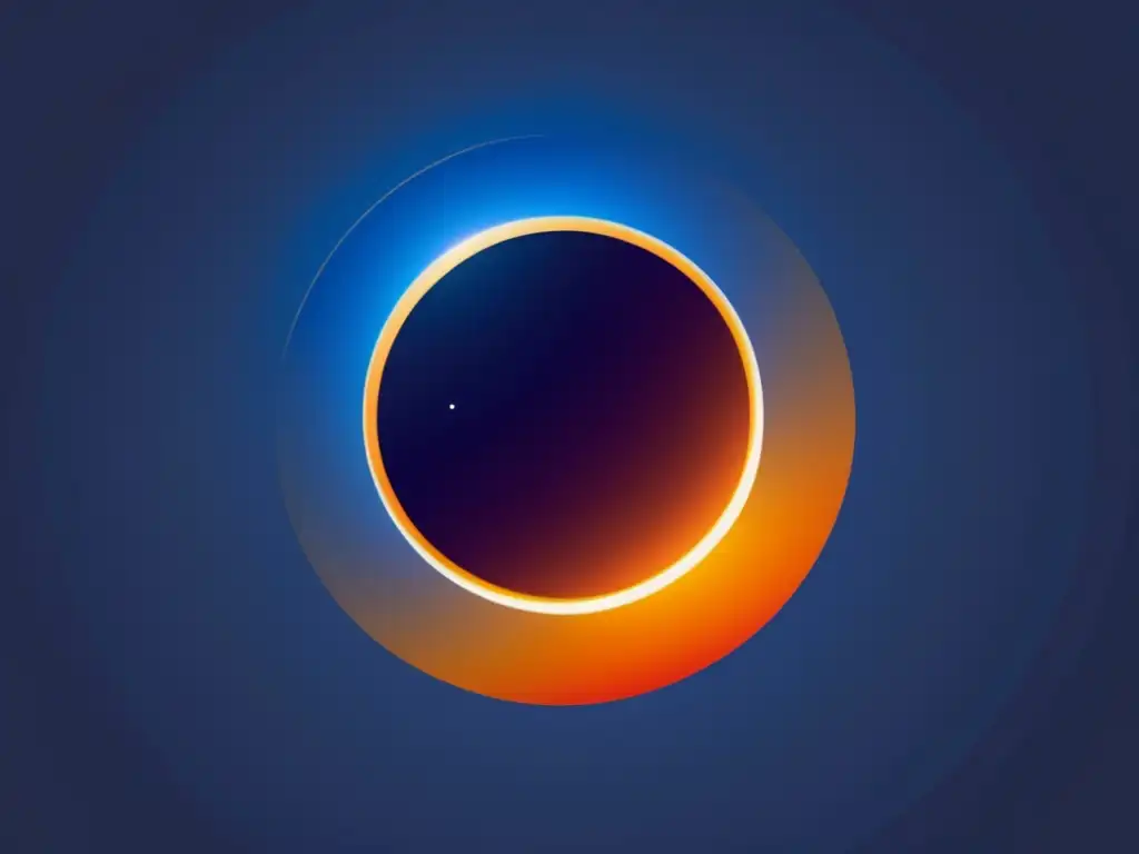 Descubriendo eclipses solares y lunares, imagen abstracta de un eclipse solar con colores vibrantes