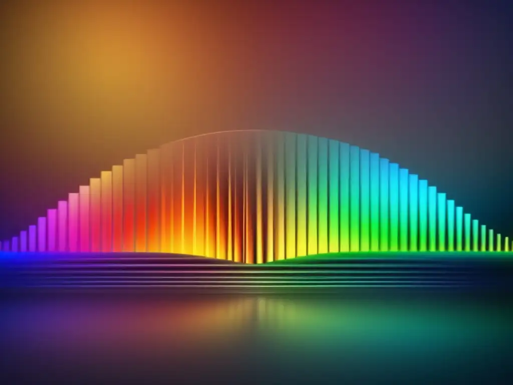 Espectro sonoro colorido que representa los colores del sonido en educación