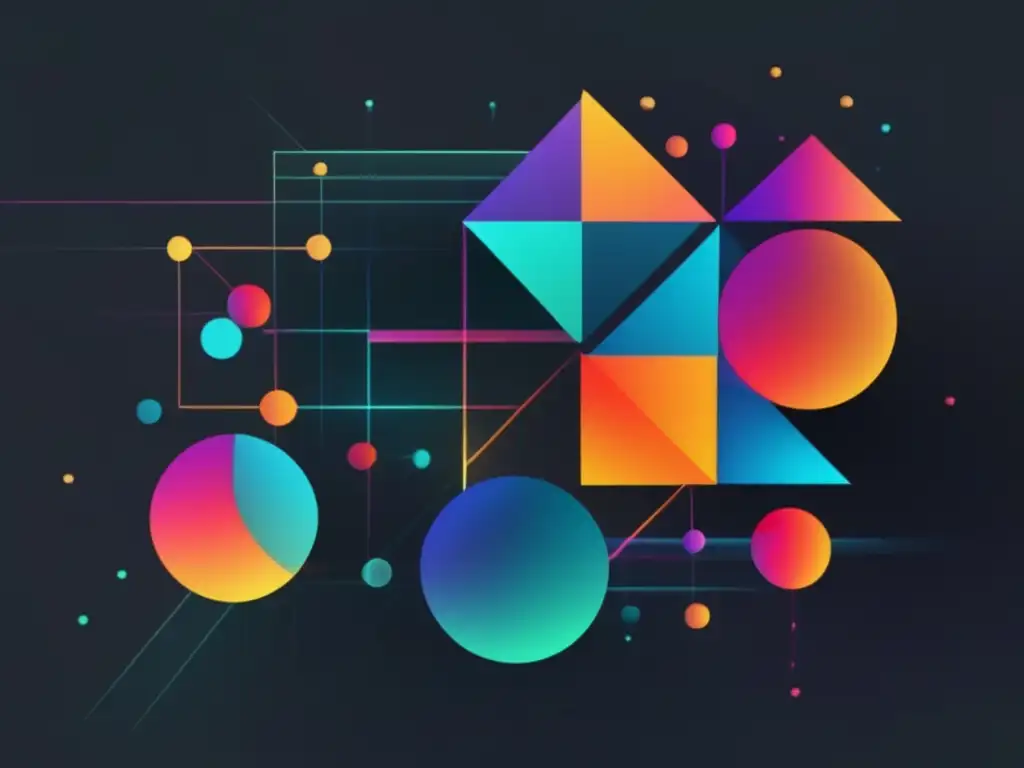 Descomposición Espectral en Álgebra Lineal: Geometría vibrante y elegante que representa los valores y vectores propios en una matriz