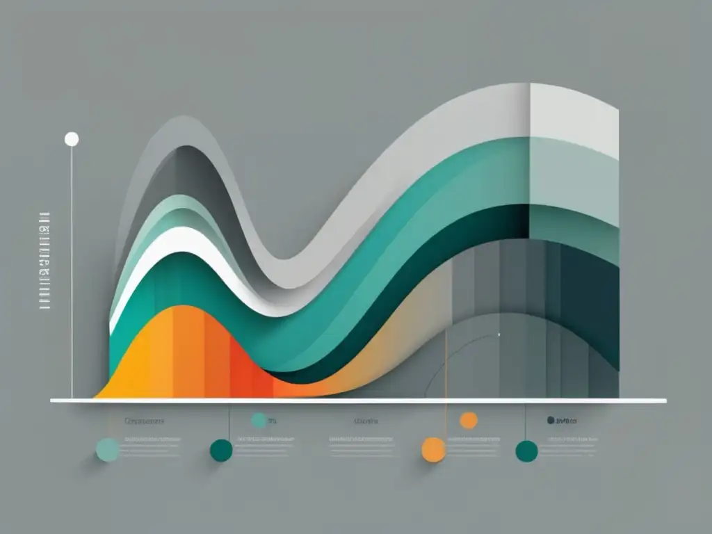 Gráfico abstracto minimalista que representa la importancia de la Estadística Inferencial en decisiones