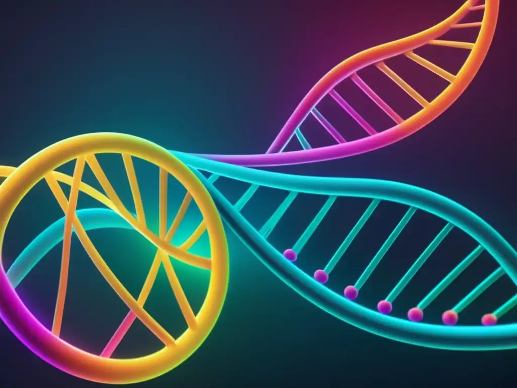 Estructura biomolecular en colores vibrantes, representando avances tecnológicos en biofísica computacional