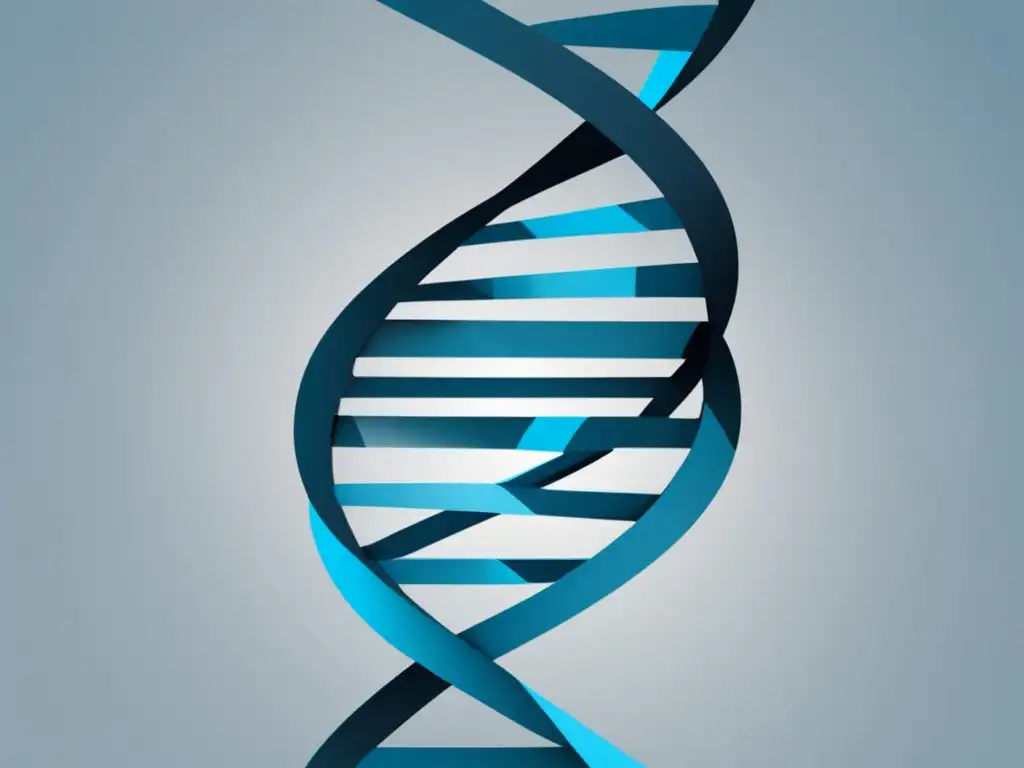 Importancia ética en investigación científica, imagen abstracta de ADN en tonos azules y grises