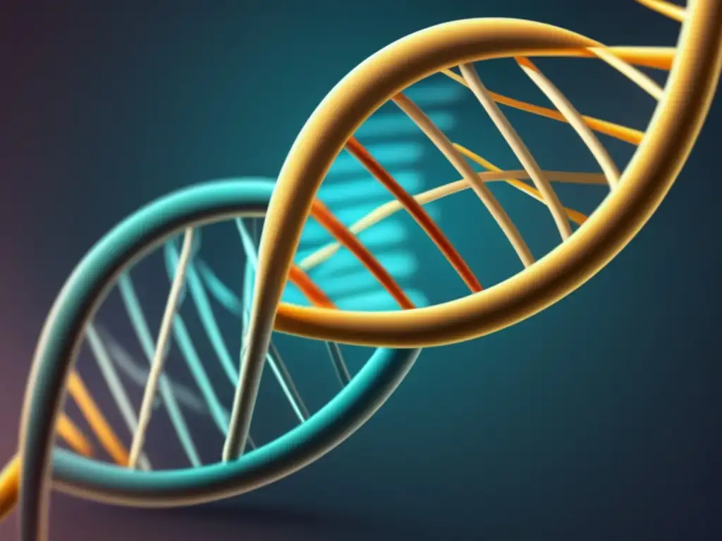 Imagen ultra detallada de una estructura de ADN: Física biológica: conceptos y aplicaciones