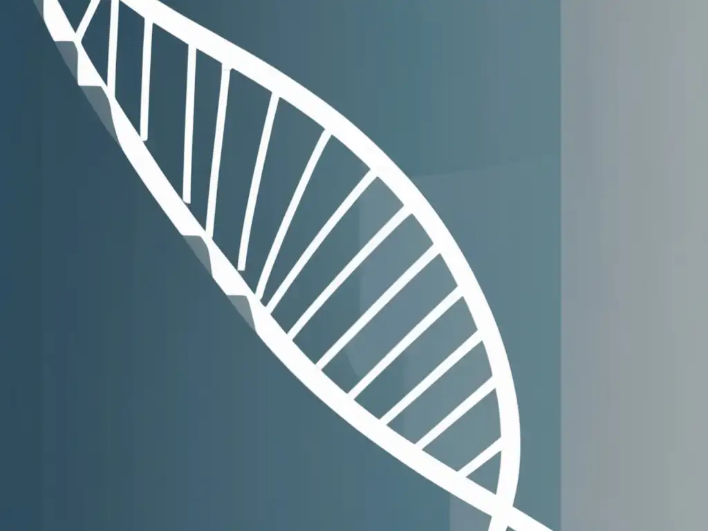 Estructura en helice doble del ADN, estilo minimalista y abstracto