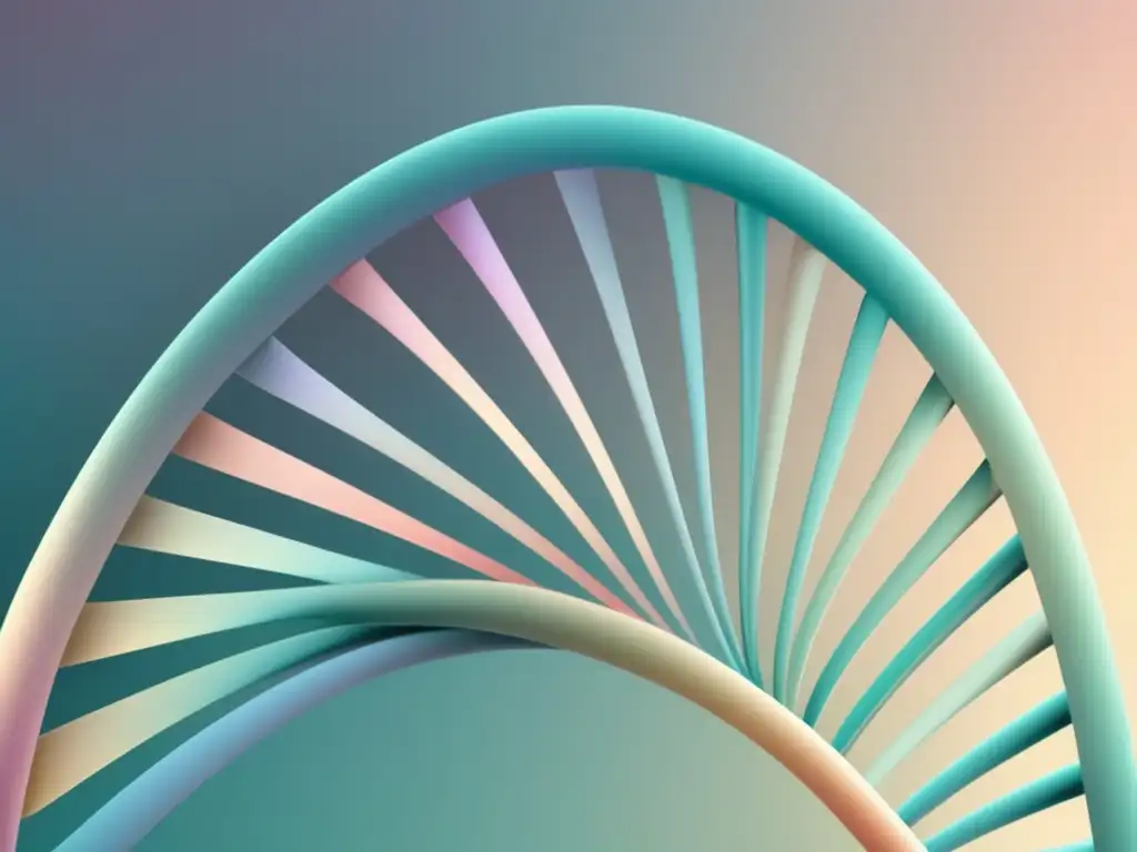 DNA en estilo abstracto, resaltando la complejidad y belleza de la biología sintética