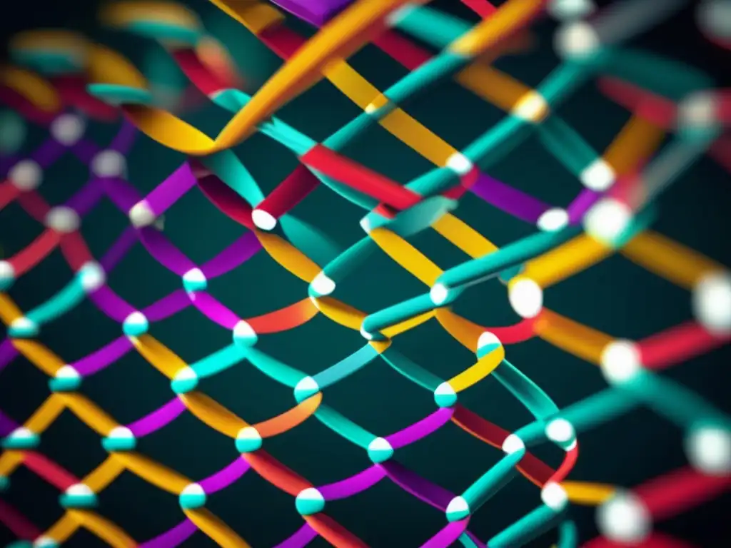 Estructura de ADN con patrones geométricos y colores vibrantes - Descubriendo la función del ADN a través de la transcriptómica