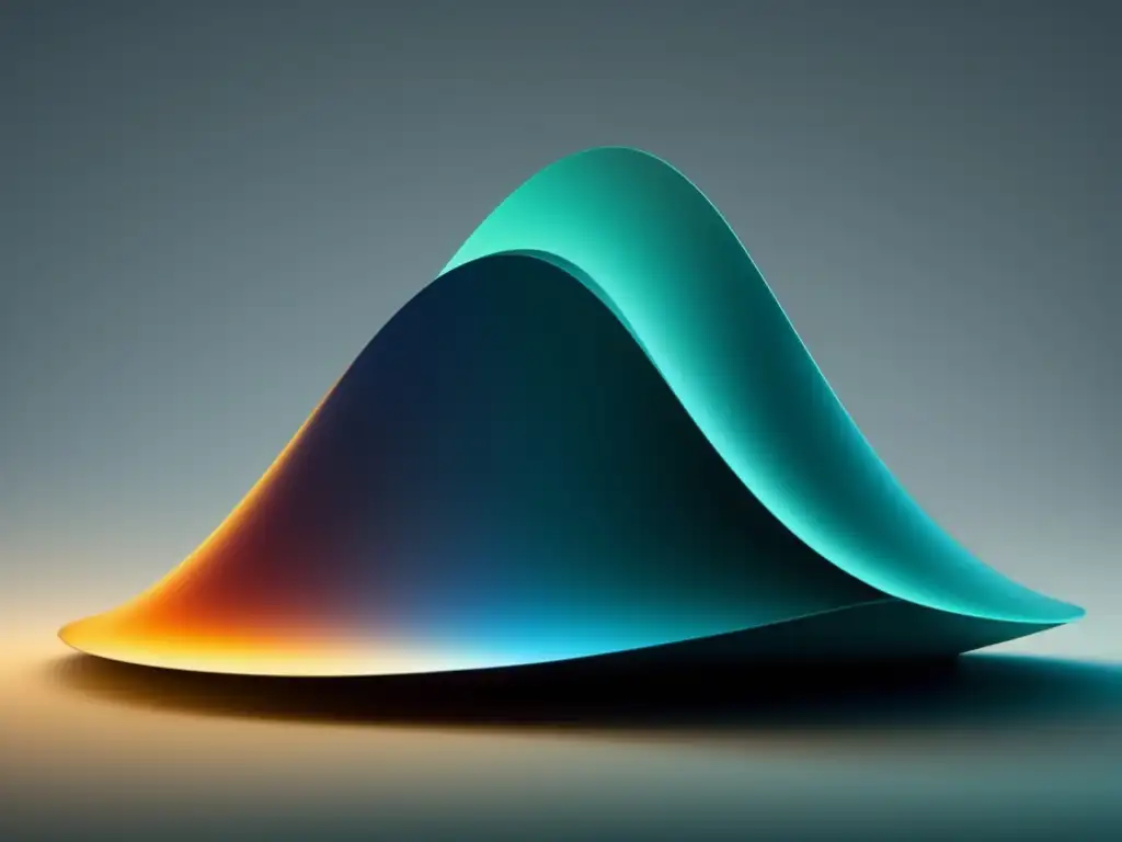 Formas abstractas representando distribuciones estadísticas: Maxwell-Boltzmann, Fermi-Dirac y Bose-Einstein