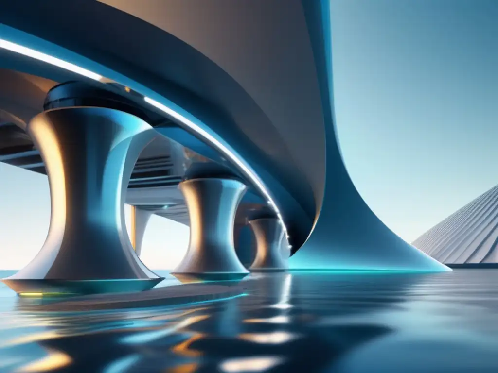 Tidal power plant: Energía renovable con diseño minimalista y abstracto